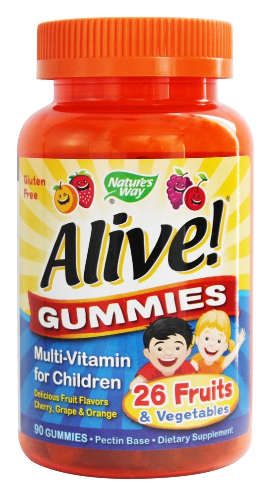 Nature's Way - Alive Gummies Multi-Vitamin For Children Natural Orange & Berry Flavors - 90 Gummies