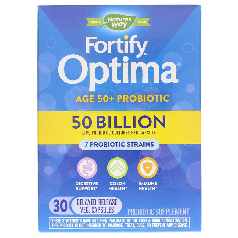 Natures Way Fortify Optima Adult 50+ Probiotic 30 Veg Capsules