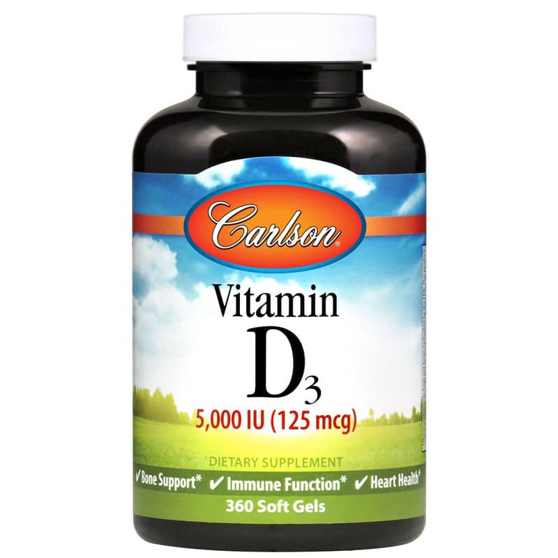 Carlson Labs Vitamin D3 5,000 IU 360 Softgels