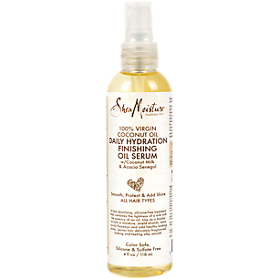 100% Virgin Coconut Oil Daily Hydration Finishing Serum for All Hair Types (4 Fluid Ounces)