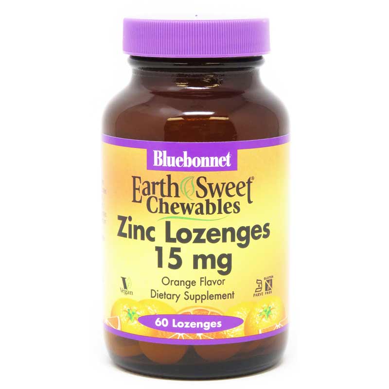 Bluebonnet Earth Sweet Chewable Zinc 15 Mg Lozenges 60 Lozenges