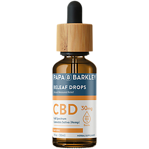 CBD Hemp Extract Releaf Drops - Infused Measured Relief - 30 MG Per Serving - Natural (1 Ounce)