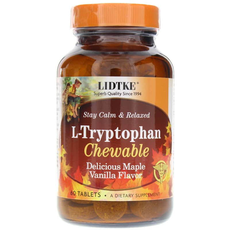 Lidtke L-Tryptophan Chewable Maple Vanilla 60 Chewable Tablets