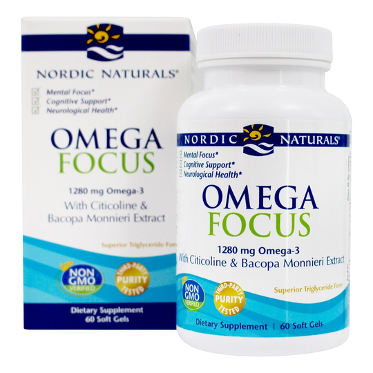 Nordic Naturals - Omega Focus with Citicoline & Bacopa Monnieri Extract 1280 mg. - 60 Softgels