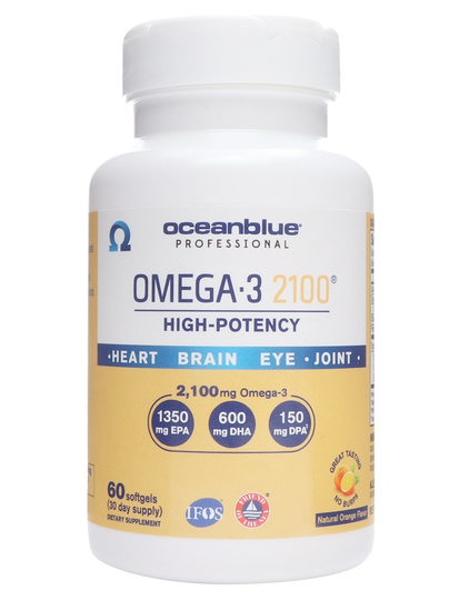 Oceanblue - Omega-3 2100 High-Potency Natural Orange Flavor 2100 mg. - 60 Softgels