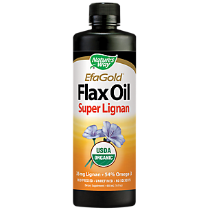 Organic Flax Oil Super Lignan Liquid with Omegas (16 Fluid Ounces)