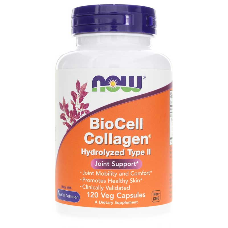 NOW Foods BioCell Collagen Hydrolyzed Type II 120 Veg Capsules