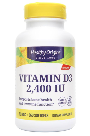Healthy Origins - Vitamin D3 2400 IU - 360 Softgels