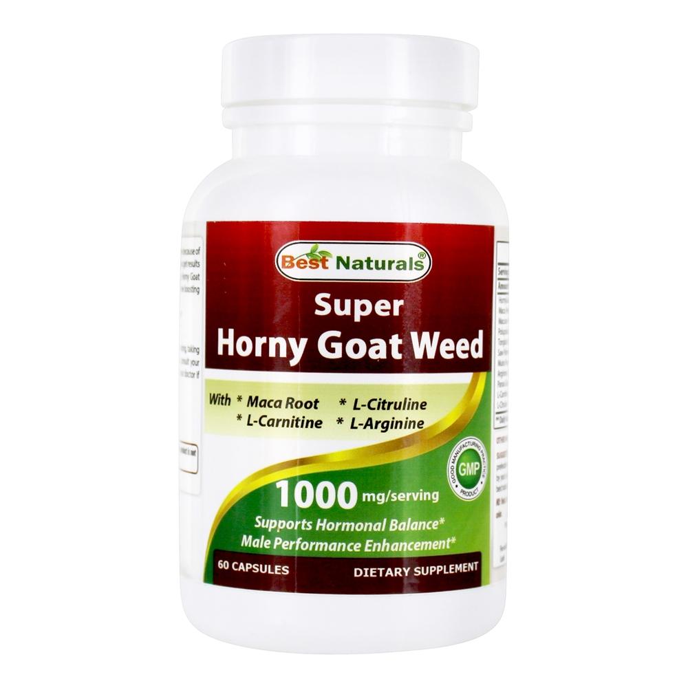 Best Naturals - Super Horny Goat Weed Male Performance Enhancement Formula 1000 mg. - 60 Capsules