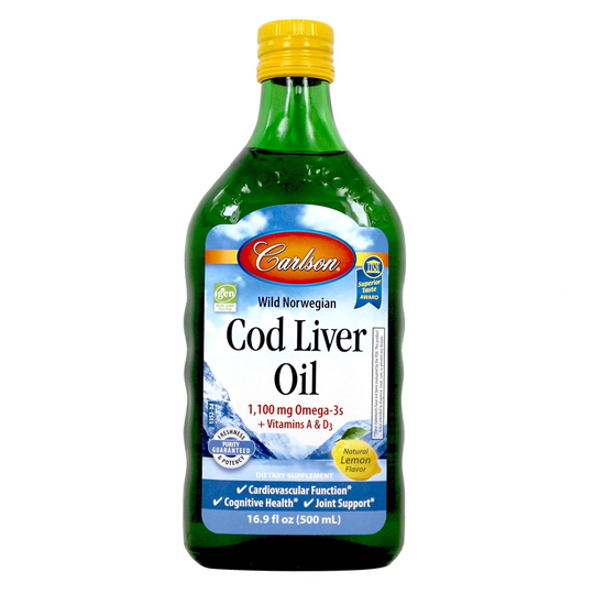 Carlson Labs - Norwegian Cod Liver Oil Liquid Lemon Flavor - 16.9 fl. oz.