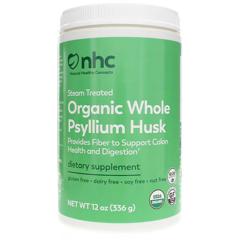 Natural Healthy Concepts Organic Whole Psyllium Husk 12 Oz