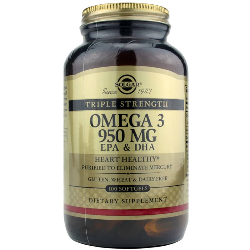 Solgar Triple Strength Omega 3 950 Mg EPA & DHA 100 Softgels