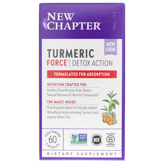 New Chapter Turmeric Force Detox Action 60 Veg Capsules