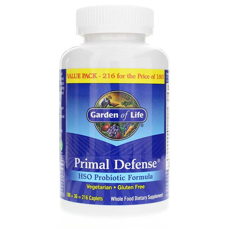 Garden of Life Primal Defense HSO Probiotic Formula 216 Veg Capsules
