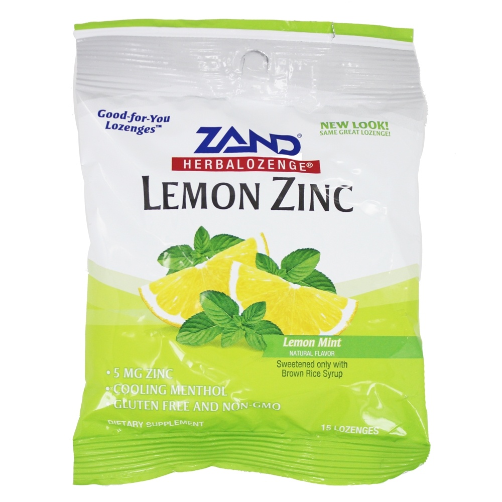 Zand - Herbalozenge Lemon Zinc Lemon Mint 5 mg. - 15 Lozenges