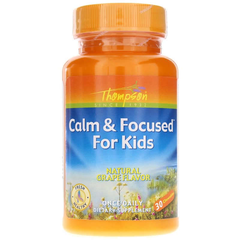 Thompson Calm & Focused for Kids Grape 30 Chewable Tablets