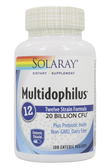Solaray - Multidophilus 12 20 Billion Twelve-Strain Formula - 100 Vegetarian Capsules