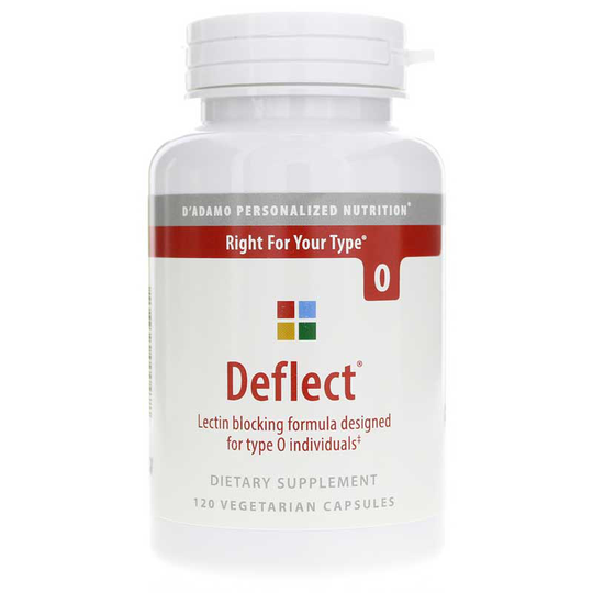 D Adamo Personalized Nutrition Deflect Type O Lectin Blocking Formula 120 Veg Capsules