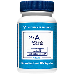 Dry Non-Oily Vitamin A - Eye Health & Immune Support - 10,000 IU (100 Capsules)