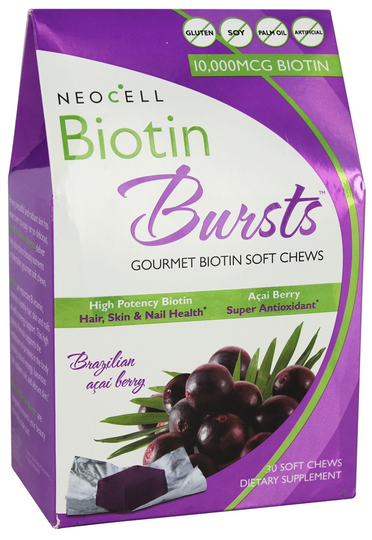 NeoCell - Biotin Bursts Brazilian Acai Berry 10000 mcg. - 30 Soft Chews