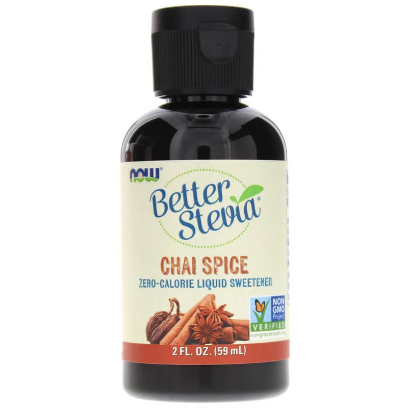 NOW Foods Better Stevia Liquid Sweetener Chai Spice 2 Oz