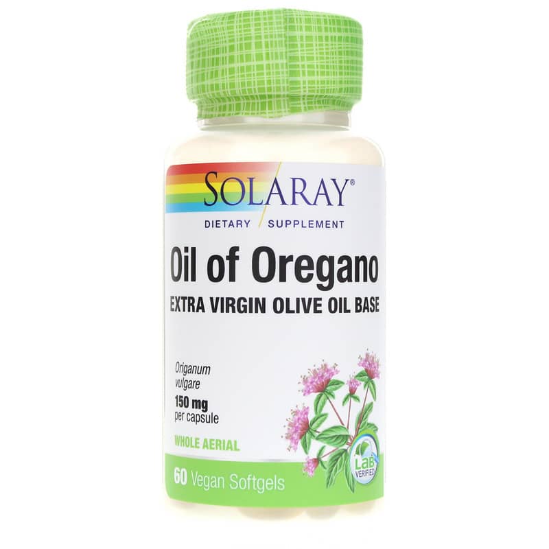 Solaray Oil Of Oregano 150 Mg 60 Vegan Softgels