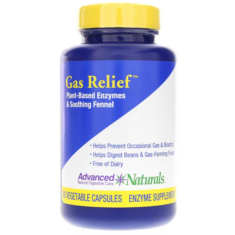Advanced Naturals Gas Relief 60 Veg Capsules