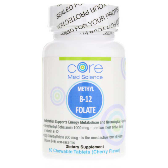 Core Med Science Methyl B-12 Folate 60 Chewable Tablets