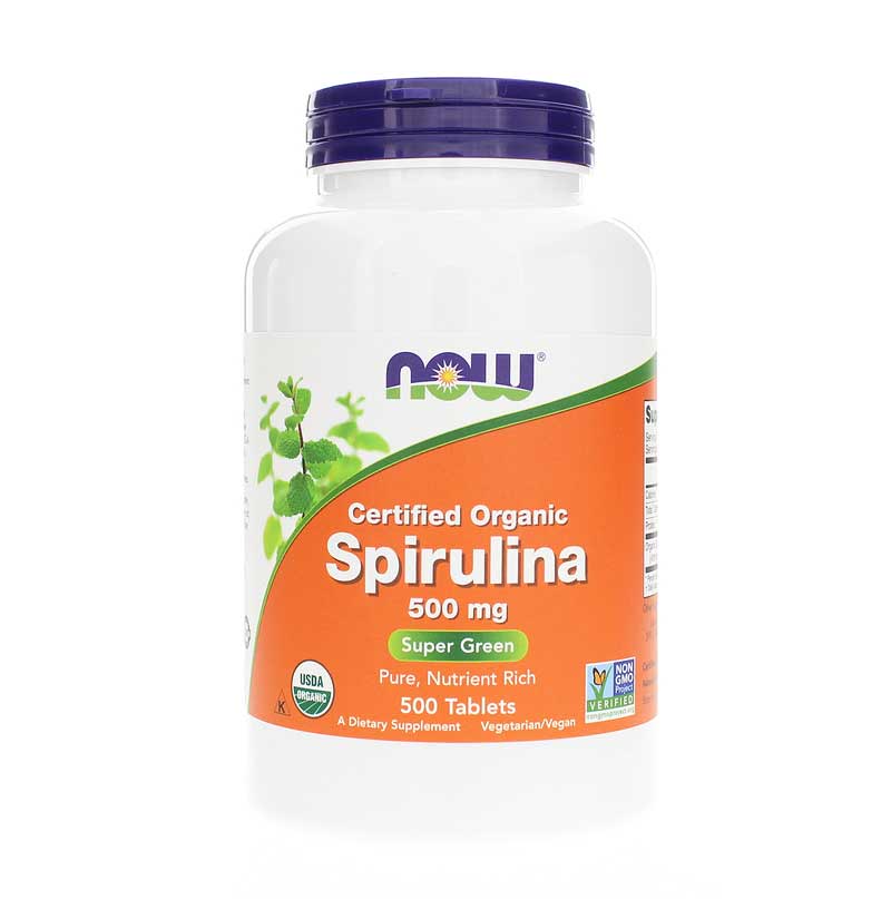 NOW Foods Spirulina 500 Mg Organic 500 Tablets