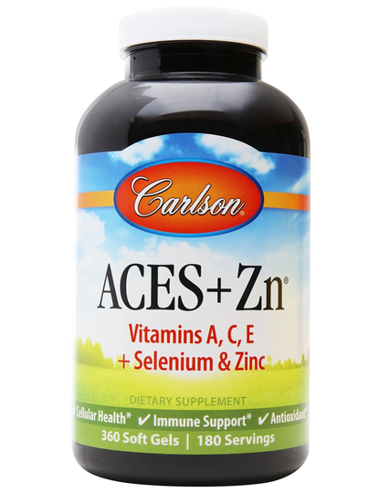 Carlson Labs - ACES Zn Vitamins A C E Plus Selenium and Zinc - 360 Softgels