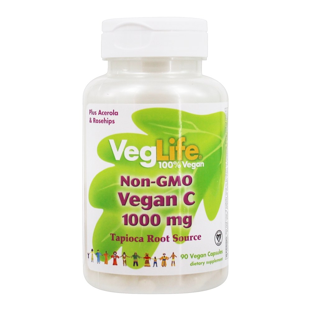 VegLife - Vegan Vitamin C Tapioca Root Source 1000 mg. - 90 Vegan Capsules