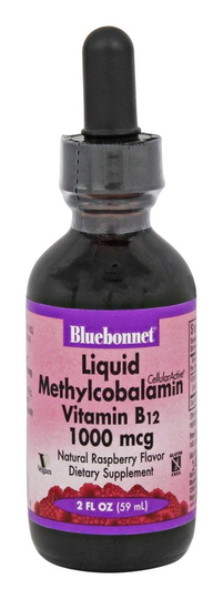 Bluebonnet Nutrition - Liquid CellularActive Methylcobalamin Vitamin B12 Raspberry 1000 mcg. - 2 fl. oz.