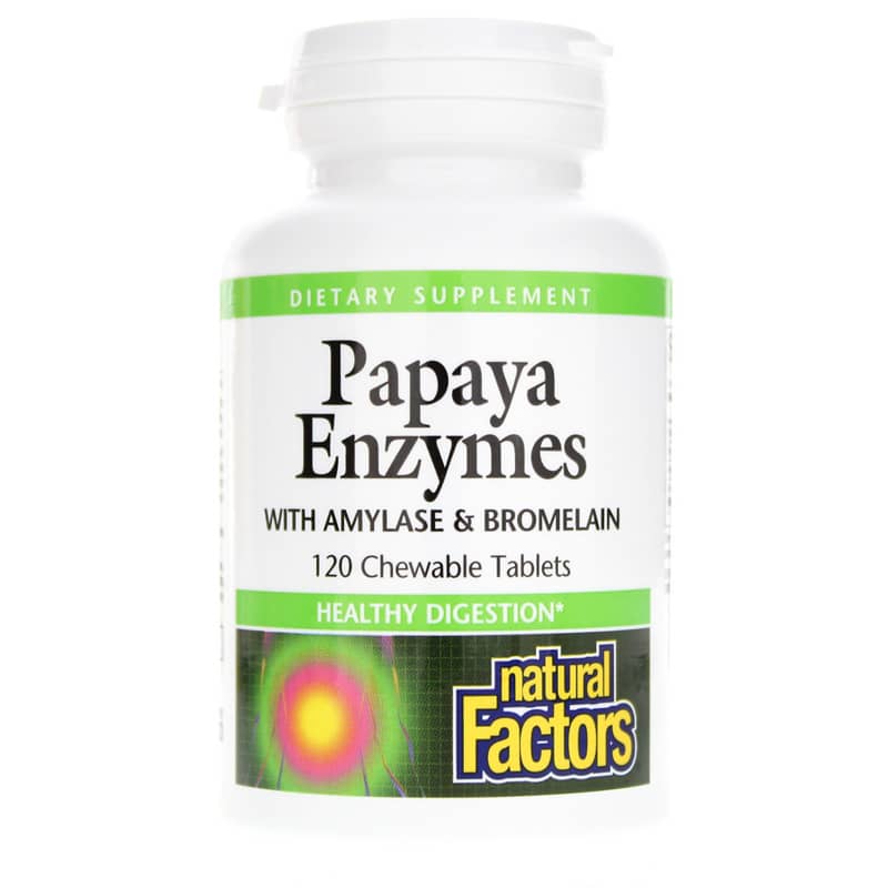 Natural Factors Papaya Enzymes 120 Chewable Tablets