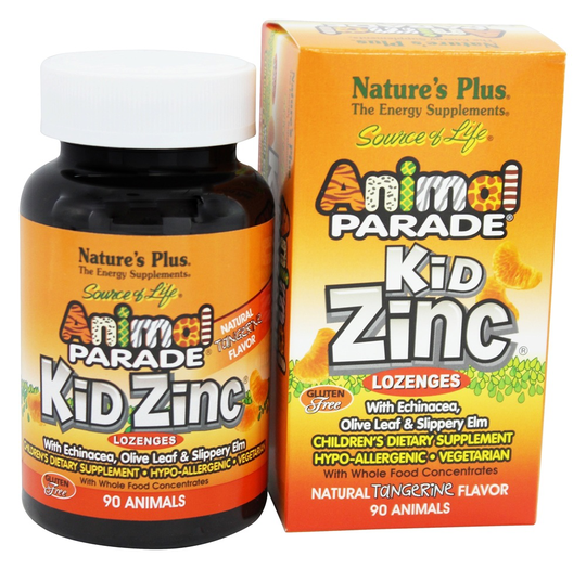 Natures Plus - Animal Parade KidZinc Lozenges Tangerine - 90 Lozenges
