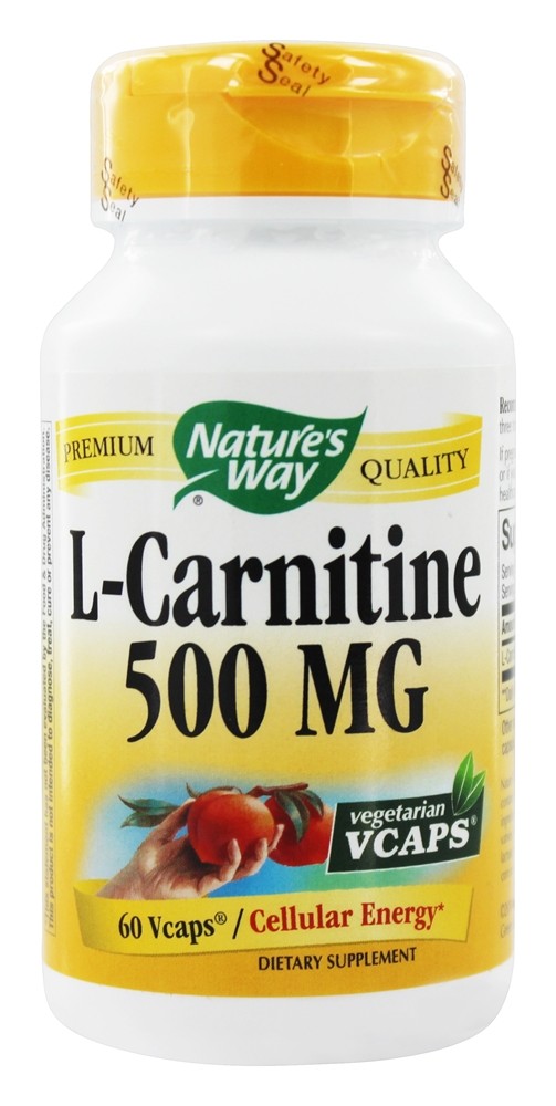 Nature's Way - L-Carnitine 500 mg. - 60 Vegetarian Capsules
