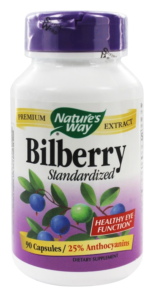 Nature's Way - Bilberry Standardized Extract - 90 Capsules