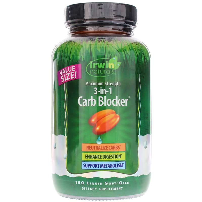 Irwin Naturals 3-in-1 Carb Blocker 150 Liquid Softgels