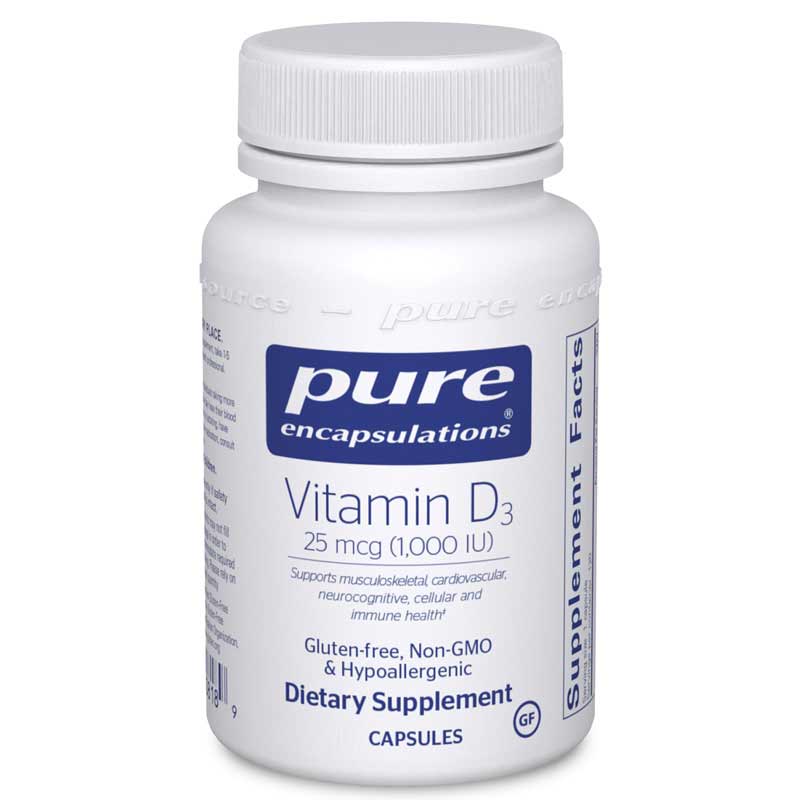 Pure Encapsulations Vitamin D3 (25mcg) 1000 IU 60 Capsules