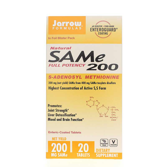 Jarrow Formulas SAMe 200 Mg 20 Tablets