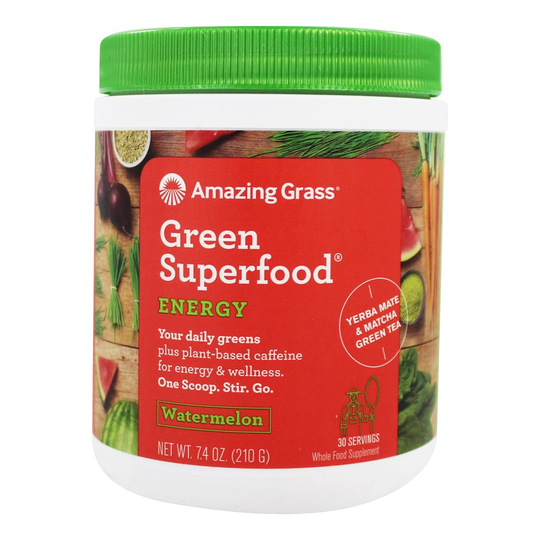 Amazing Grass - Green SuperFood Energy Drink Powder Watermelon - 7.4 oz.