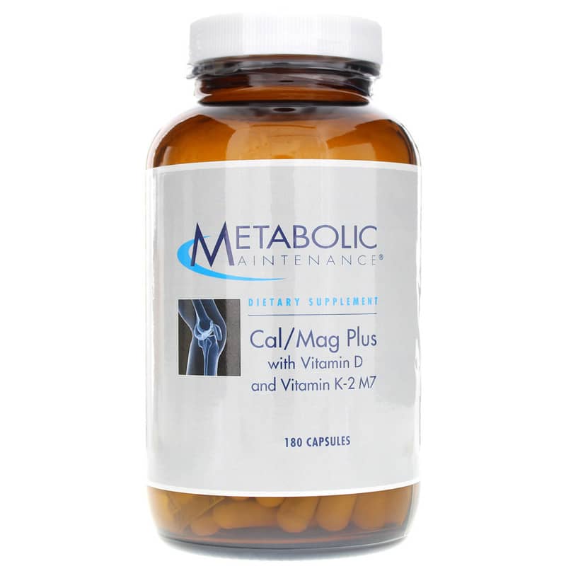 Metabolic Maintenance Cal/Mag Plus with Vitamin D3 and Vitamin K2 MenaQ7 180 Capsules