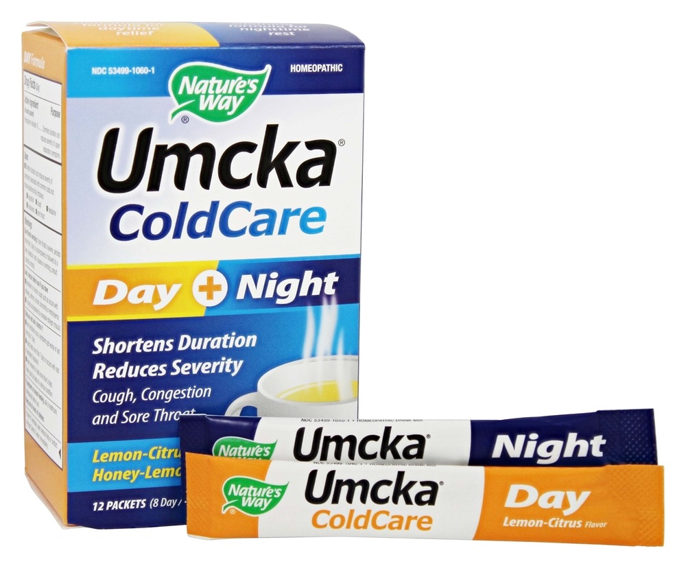 Nature's Way - Umcka ColdCare Day Night Hot Drink Mix Lemon-Citrus plus Honey-Lemon - 12 Packet(s)