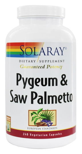 Solaray - Guaranteed Potency Pygeum & Saw Palmetto - 240 Vegetarian Capsules