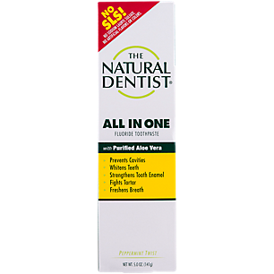 All In One Fluoride Toothpaste with Purified Aloe Vera - Peppermint Twist (5 Ounces)