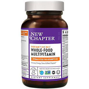 Organic Multivitamin for Every Man - Whole-Food Complex - Once Daily (72 Tablets)