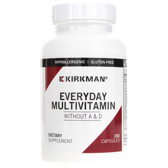 Kirkman EveryDay Multi-Vitamin w/o Vitamins A & D 180 Capsules