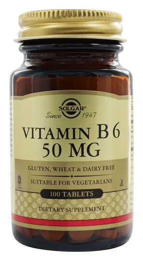 Solgar - Vitamin B6 50 mg. - 100 Tablets