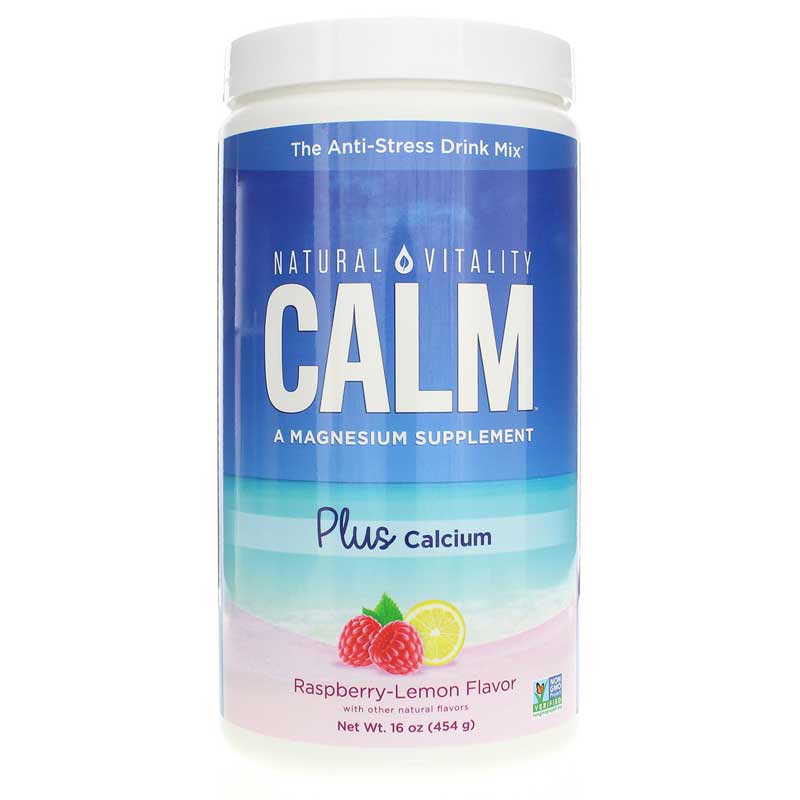 Natural Vitality Natural Calm Plus Calcium Raspberry-Lemon 16 Oz