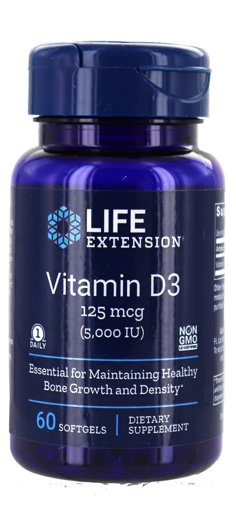 Life Extension - Vitamin D3 5000 IU - 60 Softgels