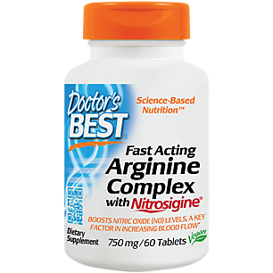 Fast Acting Arginine Complex with Nitrosigine - Supports Increasing Blood Flow - 750 MG (60 Tablets)